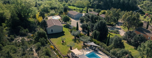 Les Villas du Vendoule, Prise de vue aérienne à Saint-Maurice-d’Ardèche